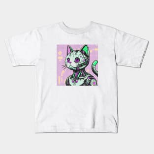 Cyborg Cat Kids T-Shirt